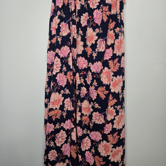 Old Navy Blue Tie-Shoulder Tasseled Floral-Print All-Day Maxi Swing Dress XXL - Picture 6 of 10